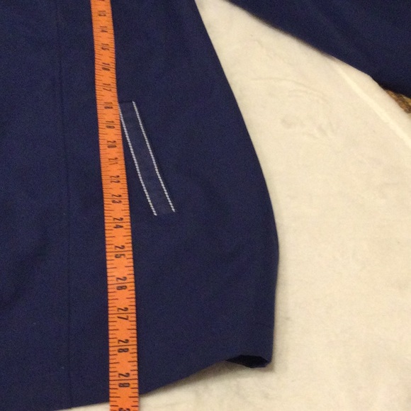 Dennis by Dennis Basso Navy Blue Coat with Hoodie - Picture 9 of 13